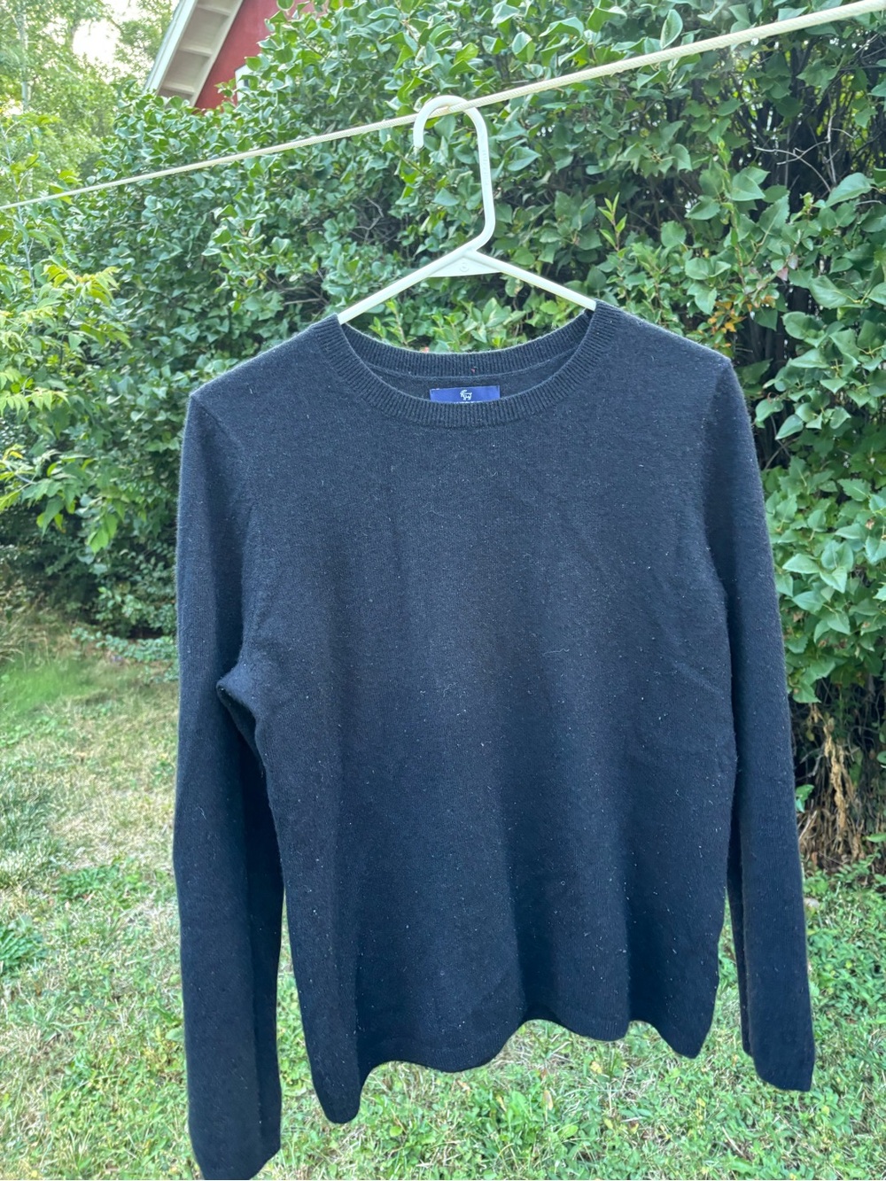 100% Cashmere Lands End Crew Neck Sweater